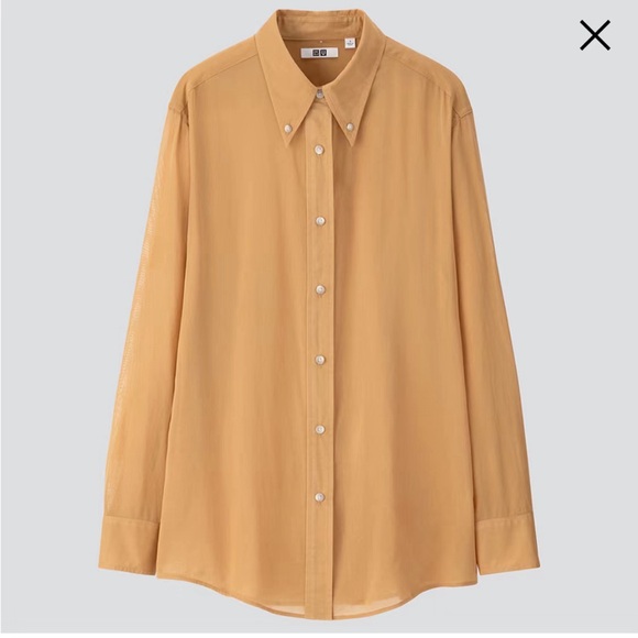 Uniqlo U collection Long Sleeve Button Down Shirt / sheer - Picture 3 of 3